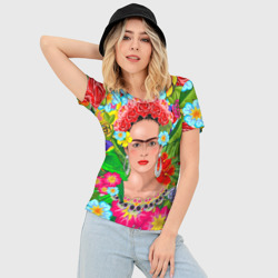 Женская футболка 3D Slim Фрида Кало Мексика Художник Феминист 3D - фото 2