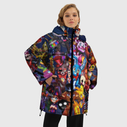 Женская зимняя куртка Oversize Cute FNAF Pattern - фото 2