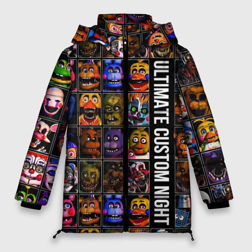 Женская зимняя куртка Oversize Ultimate Custom Night FNAF, цвет черный