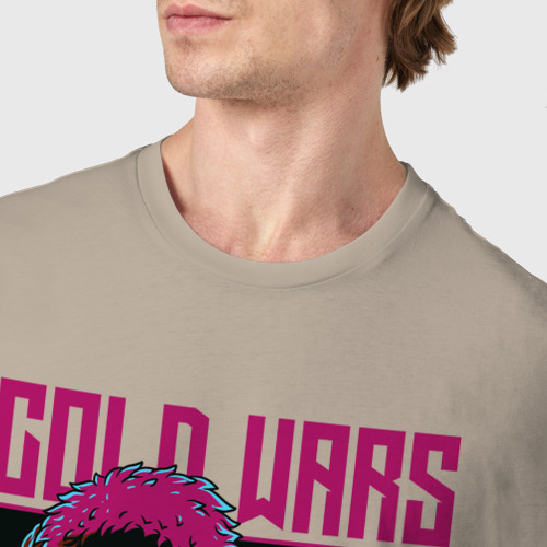Мужская футболка хлопок Холодные войны, цвет миндальный - фото 6