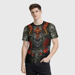 Мужская футболка 3D Lineage 2 Draconic Light Доспехи - фото 2