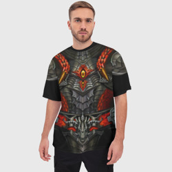 Мужская футболка oversize 3D Lineage 2 Draconic Light Доспехи - фото 2