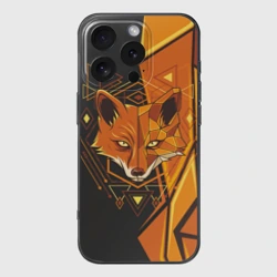 Чехол для iPhone 16 Pro силиконовый с защитой камеры Лиса: Этника