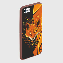 Чехол для iPhone 5/5S матовый Лиса: Этника - фото 2