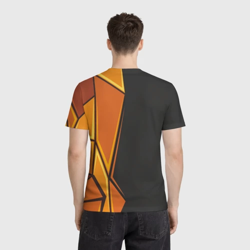 Мужская футболка 3D с принтом Лиса: Этника, вид сзади #2