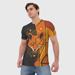 Мужская футболка 3D Лиса: Этника - фото 2