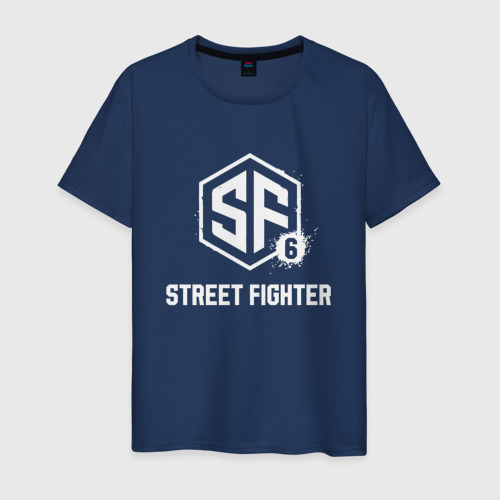 Мужская футболка из хлопка с принтом Street Fighter 6, вид спереди №1