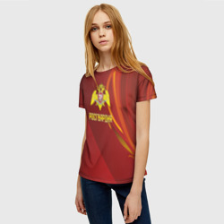 Женская футболка 3D Росгвардия с эмблемой - фото 2