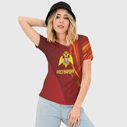 Женская футболка 3D Slim Росгвардия с эмблемой - фото 2