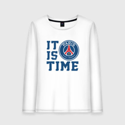 Женский лонгслив хлопок It is PSG time ПСЖ