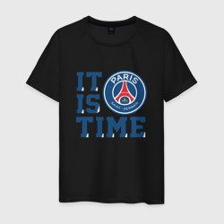 Мужская футболка хлопок It is PSG time ПСЖ