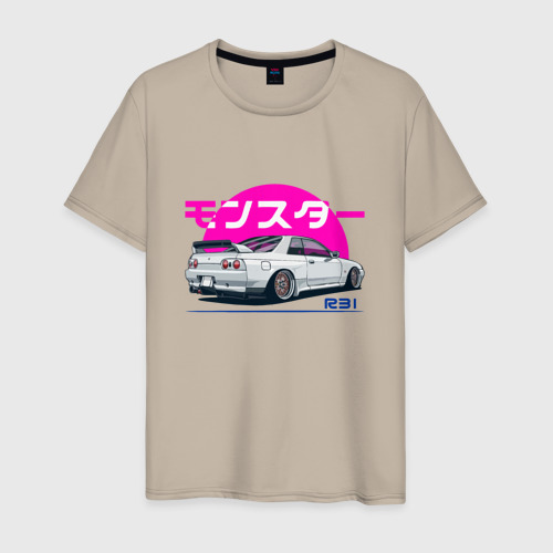 Мужская футболка хлопок с принтом Nissan Skyline 2023, вид спереди #2