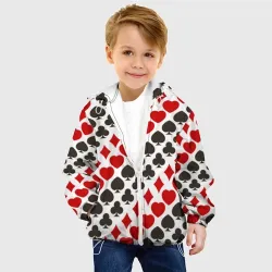 Детская куртка 3D Карточные Масти Card Suits pattern - фото 2