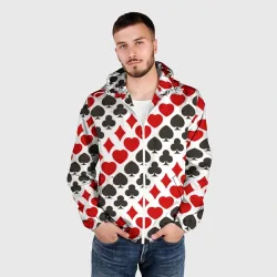 Мужская ветровка 3D Карточные Масти Card Suits pattern - фото 2
