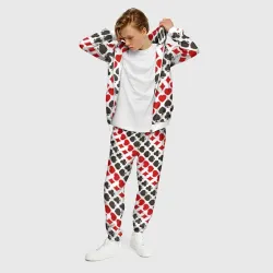Мужской костюм 3D Карточные Масти Card Suits pattern - фото 2