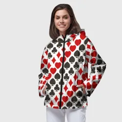 Женская ветровка 3D Карточные Масти Card Suits pattern - фото 2
