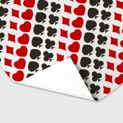 Бумага для упаковки 3D Карточные Масти Card Suits pattern - фото 2