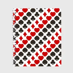 Тетрадь Карточные Масти Card Suits pattern