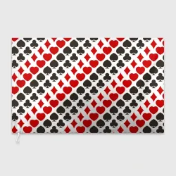 Флаг 3D Карточные Масти Card Suits pattern