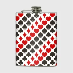 Фляга Карточные Масти Card Suits pattern