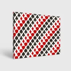 Холст прямоугольный Карточные Масти Card Suits pattern