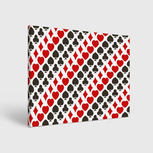 Холст прямоугольный Карточные Масти Card Suits pattern