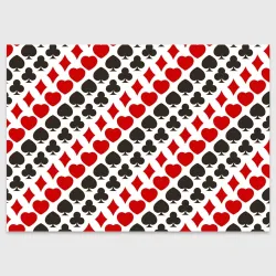 Поздравительная открытка Карточные Масти Card Suits pattern