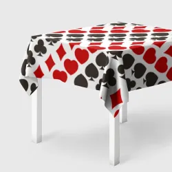 Скатерть 3D Карточные Масти Card Suits pattern