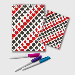 Блокнот Карточные Масти Card Suits pattern
