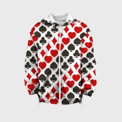 Детская куртка 3D Карточные Масти Card Suits pattern
