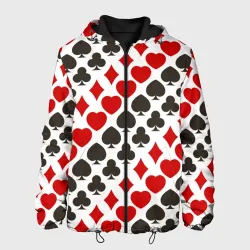 Мужская куртка 3D Карточные Масти Card Suits pattern