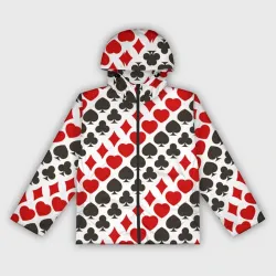 Женская ветровка 3D Карточные Масти Card Suits pattern