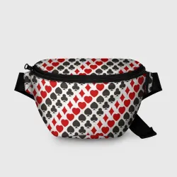 Поясная сумка 3D Карточные Масти Card Suits pattern