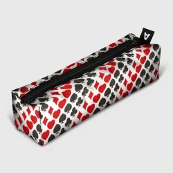 Пенал школьный 3D Карточные Масти Card Suits pattern