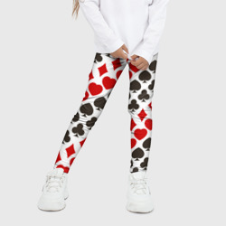 Детские леггинсы 3D Карточные Масти Card Suits pattern - фото 2