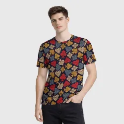 Мужская футболка 3D Карточные Масти Cards pattern - фото 2