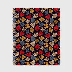 Тетрадь Карточные Масти Cards pattern
