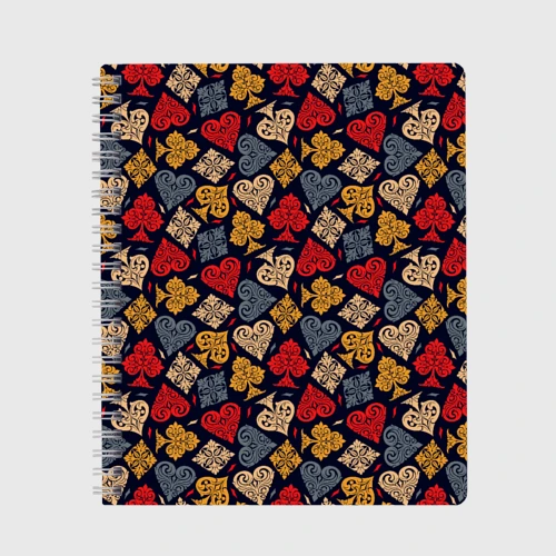 Тетрадь Карточные Масти Cards pattern