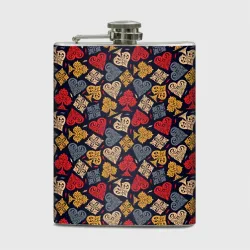 Фляга Карточные Масти Cards pattern
