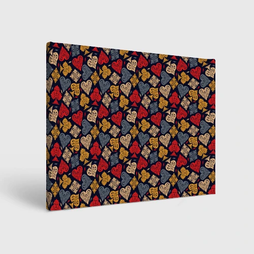 Холст прямоугольный Карточные Масти Cards pattern
