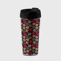 Термокружка-непроливайка Карточные Масти Cards pattern