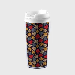 Термокружка-непроливайка Карточные Масти Cards pattern