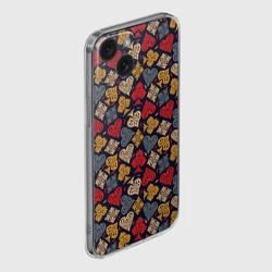 Чехол для iPhone 15 силиконовый с защитой камеры Карточные Масти Cards pattern - фото 2