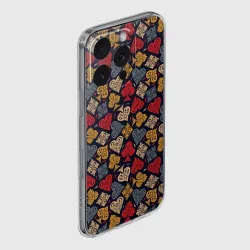 Чехол для iPhone 16 Pro силиконовый с защитой камеры Карточные Масти Cards pattern - фото 2