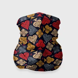 Бандана-труба 3D Карточные Масти Cards pattern