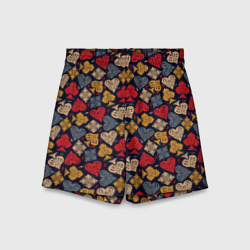 Детские спортивные шорты 3D Карточные Масти Cards pattern