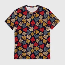 Мужская футболка 3D Карточные Масти Cards pattern
