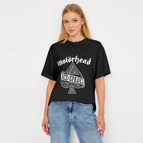 Женская футболка oversize 3D Motorhead Моторхед, цвет 3D печать - фото 5