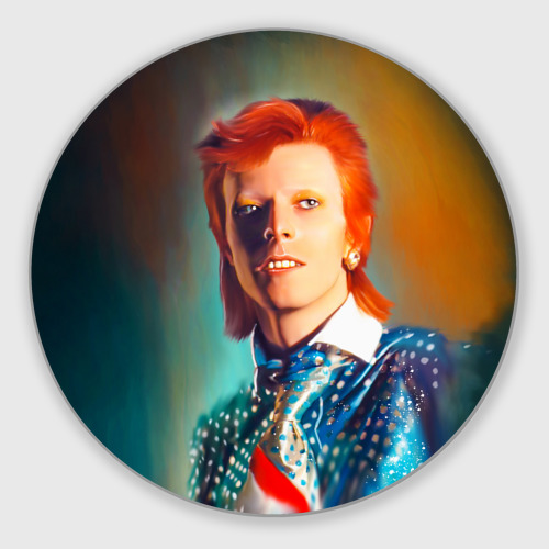 Круглый коврик для мышки Ziggy Stardust Portrait