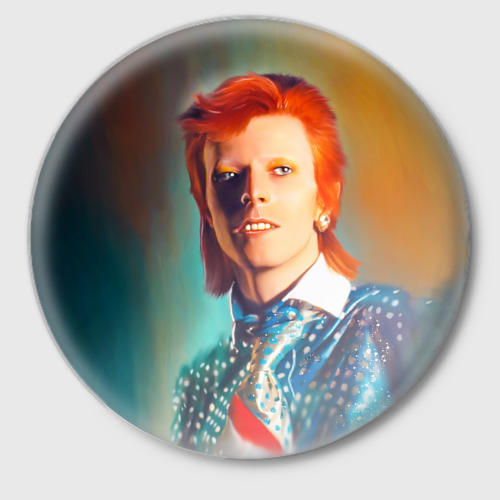 Значок Ziggy Stardust Portrait, цвет белый